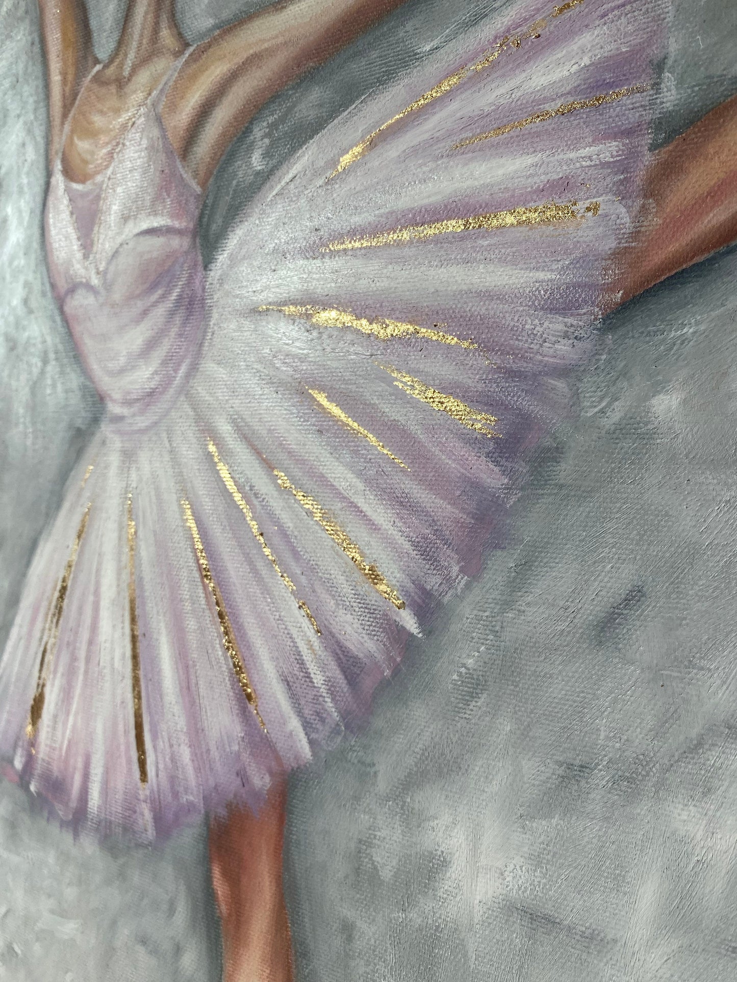 Ballerina Girl Painting on Canvas Dancing Ballerina Painting Girl in Pink Dress Ballet Artwork Original Oil Paintings of Ballerina Gifts