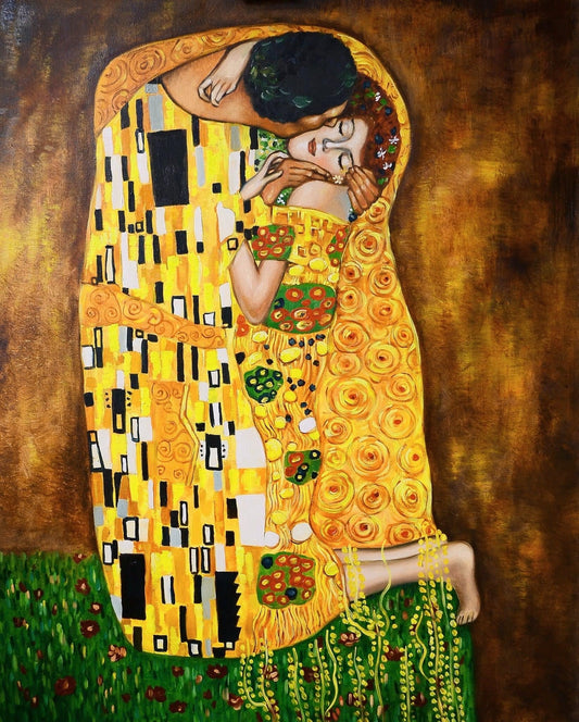 Gustav Klimt The Kiss Painting Replica Gustav Klimt Oil Paintings Reproduction Original Klimt Wall Art