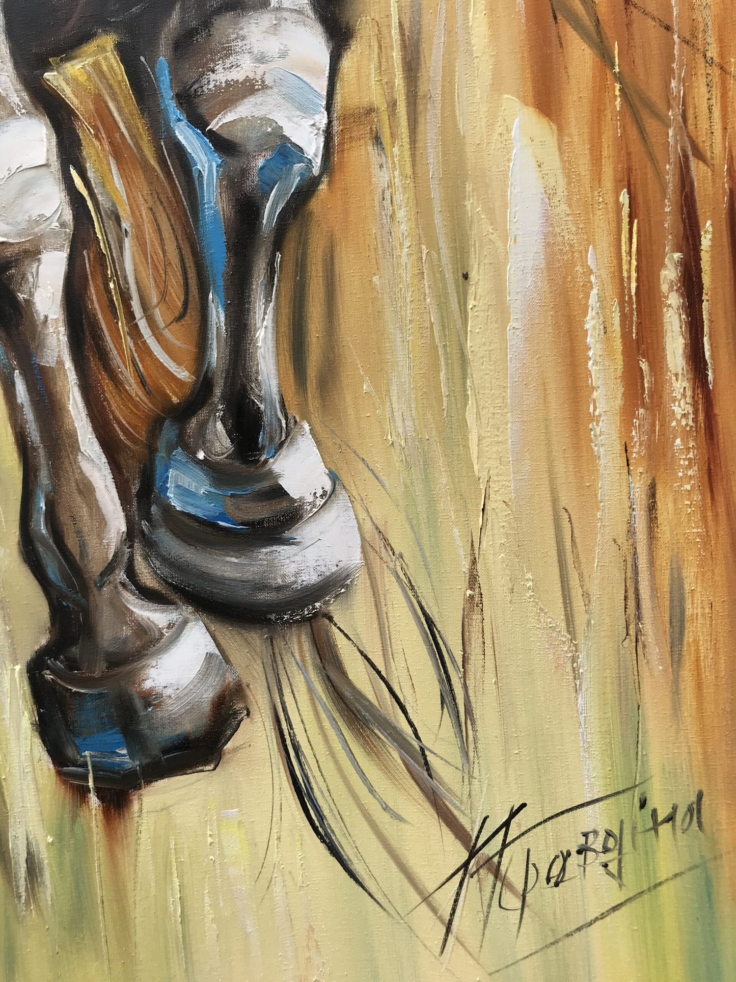 Extra Large Abstract Horse Oil painting on Canvas Running Horse Wall Decor Western Oil Paintings Horse Lover Gifts for Home