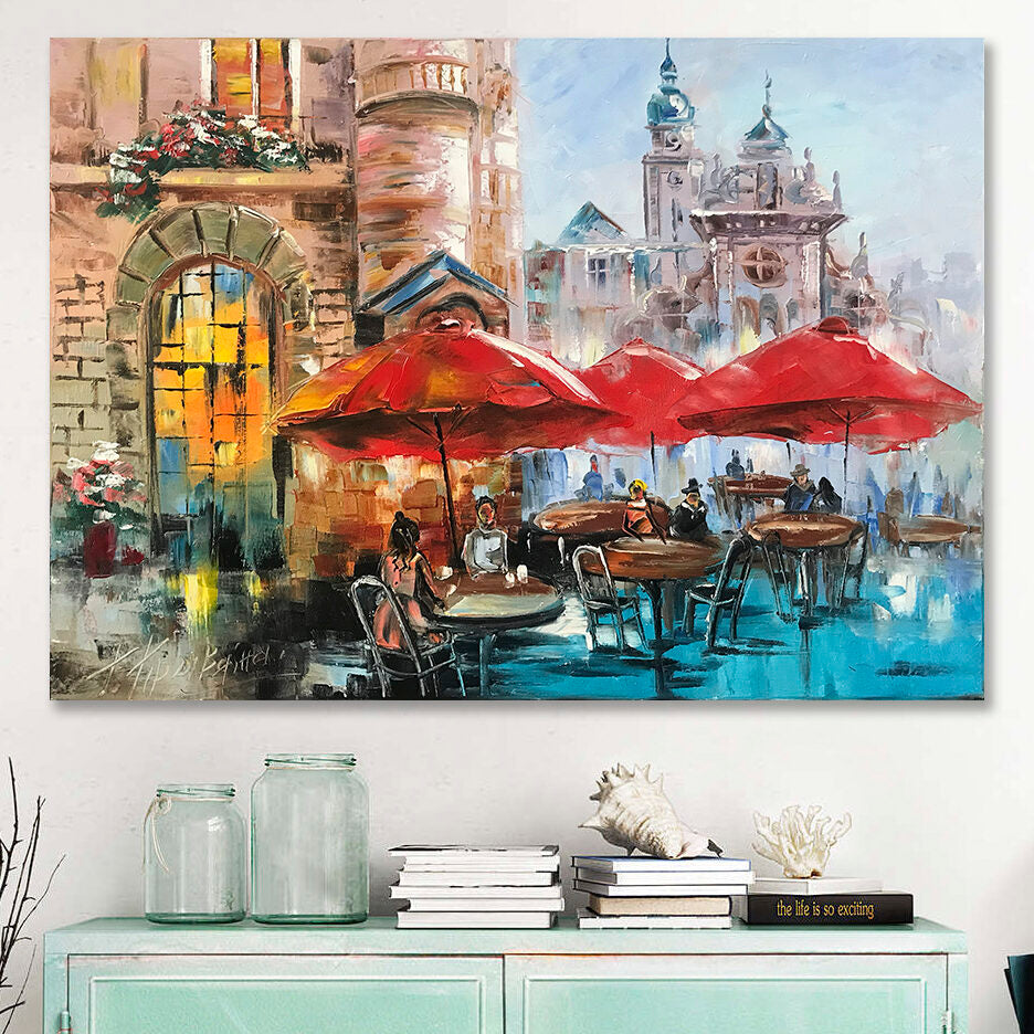 Paris cafe painting