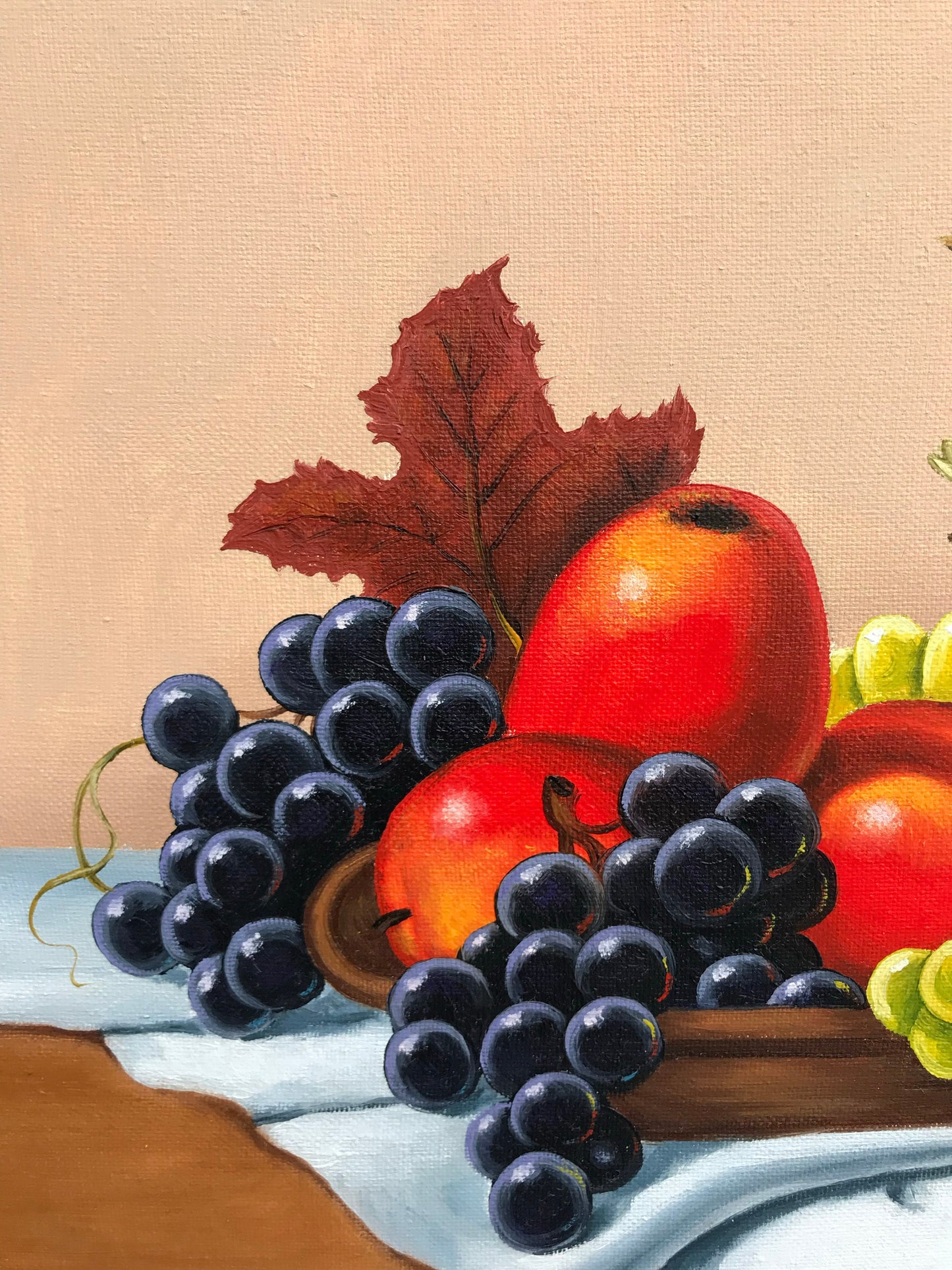 Still Life Fruits Oil Painting Original Ukrainian Artwork Classic Fruit Painting Still Life Art Ukrainian Fruits Basket Painting on Canvas