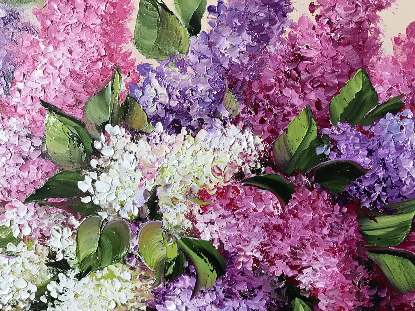 Purple Lilac Original Painting, Large Blooming Flowers Wall Art, Lilacs Painting Oil on Canvas, Purple Floral Decor Framed, Lilac Wall Art