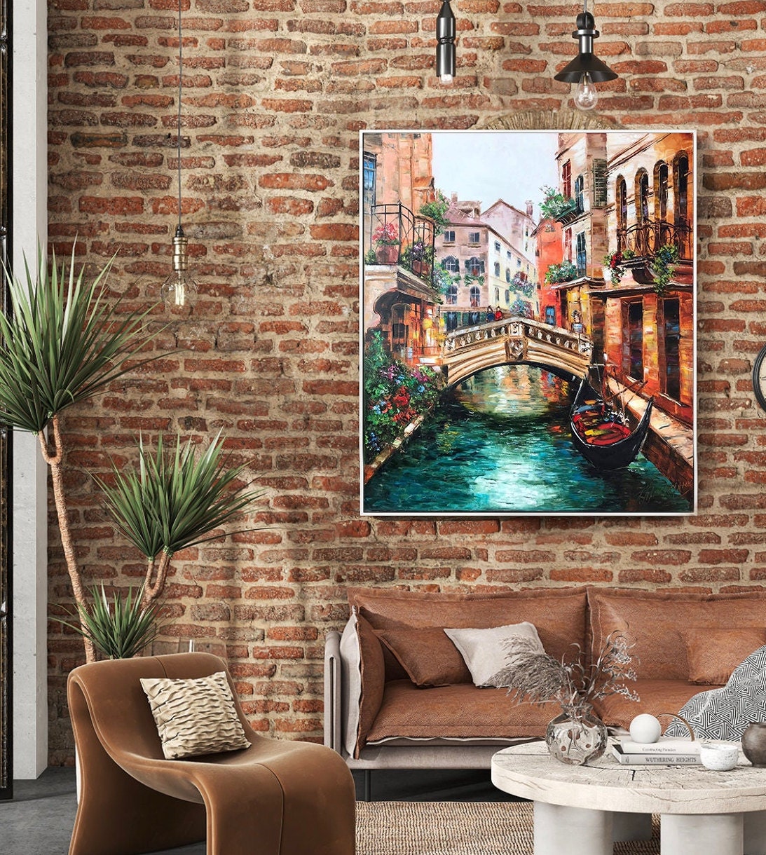 Italian painting original City wall art Gondola artwork Travel gift for her House painting Italy art landscape Venice oil painting on canvas