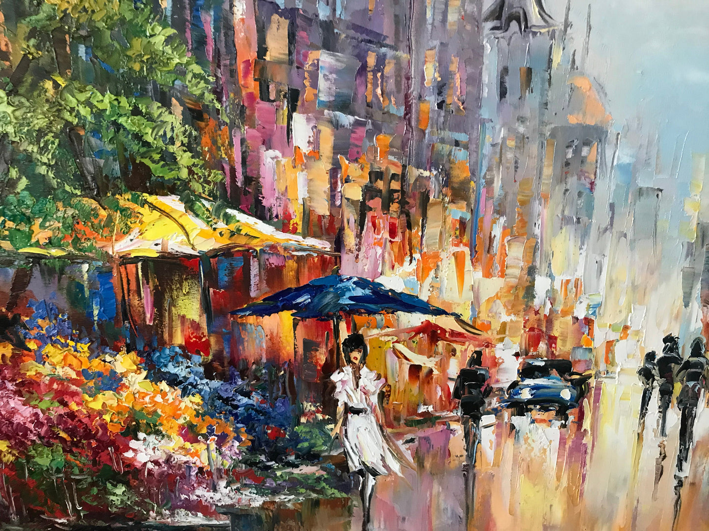 Ukraine City Oil Painting Original Art Work Lviv Ukraine Oil Painting Landscape European City Street Painting Canvas Support Ukraine Artist