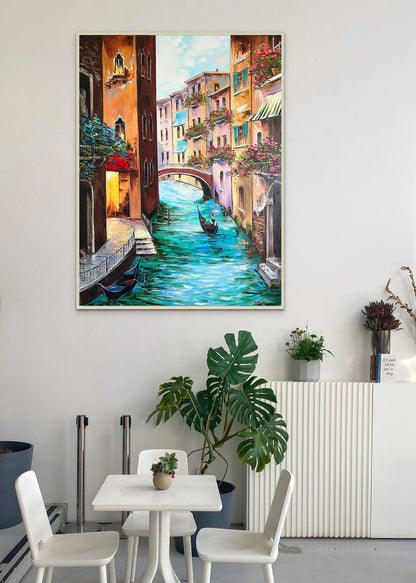 Original Venice Oil Painting on Canvas Venetian Art Italian Oil Painting Venice Artwork Italian Wall Art Ready To Ship Venice Canal Painting