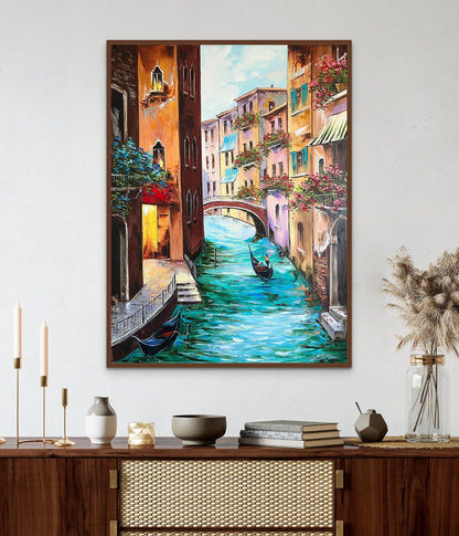 Original Venice Oil Painting on Canvas Venetian Art Italian Oil Painting Venice Artwork Italian Wall Art Ready To Ship Venice Canal Painting