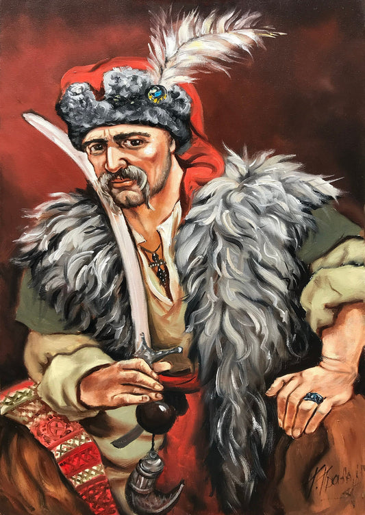 Cossack Painting Original Ukraine Cossack Artwork Ukrainian Oil Painting Ukrainian Art Gift Zaporozhian Cossack Painting Ukrainian Decor