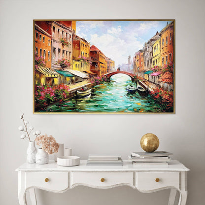 Venice Oil Painting Italy Canvas Art Venetian Painting Italian Artwork Venetian Art Italian Wall Art Decor Original Venice Canal Painting