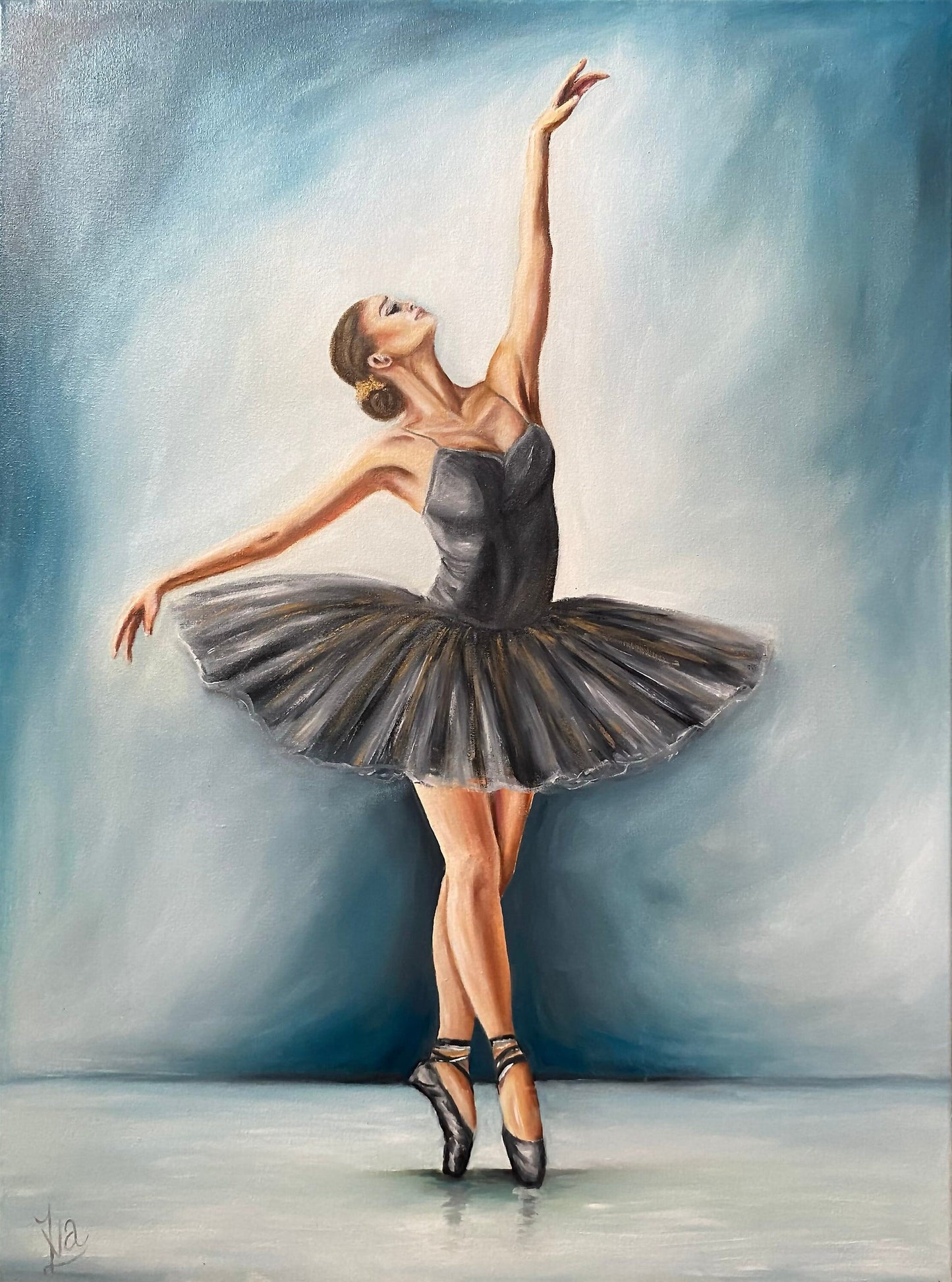 Ballet Dancer Oil Painting Original Ballet Wall Art Black Ballerina Painting Dancing Woman Wall Art Ballet Artwork Ballerina Painting Canvas