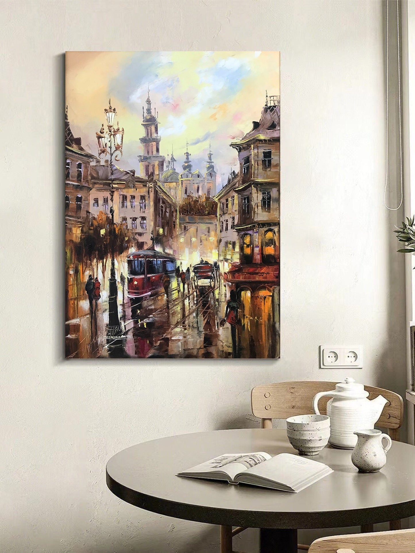 Lviv Ukraine Oil Painting Original Ukraine City Painting on Canvas Ukrainian Artist Paintings Old Town Artwork Ukraine Painting on Canvas