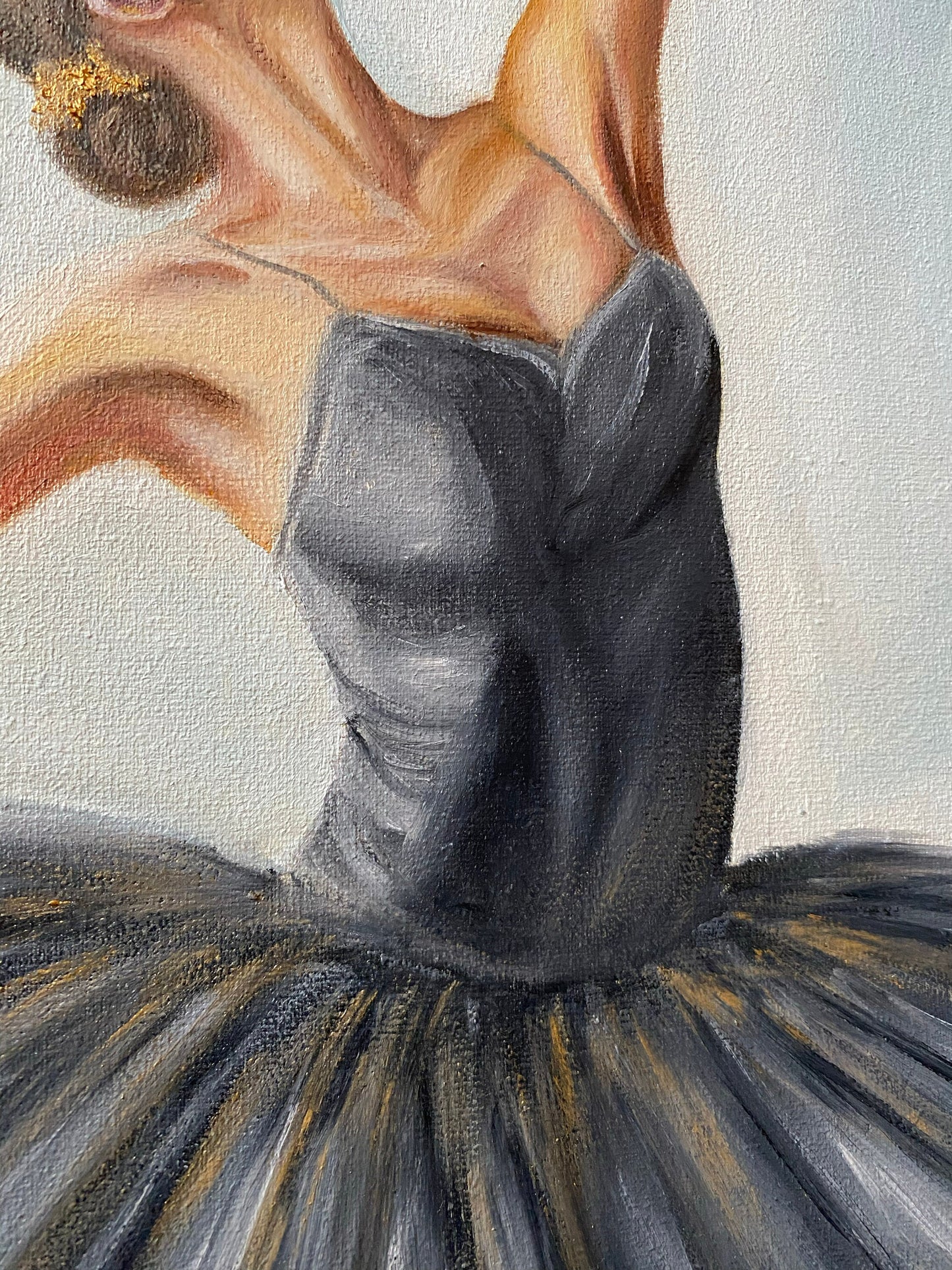 Ballet Dancer Oil Painting Original Ballet Wall Art Black Ballerina Painting Dancing Woman Wall Art Ballet Artwork Ballerina Painting Canvas