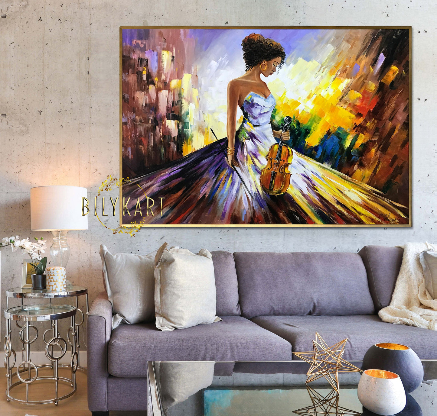 Abstract Women Paintings on Canvas Abstract Woman Wall Art African Girl in Dress Oil Painting Original Women Artwork Elegant Paintings