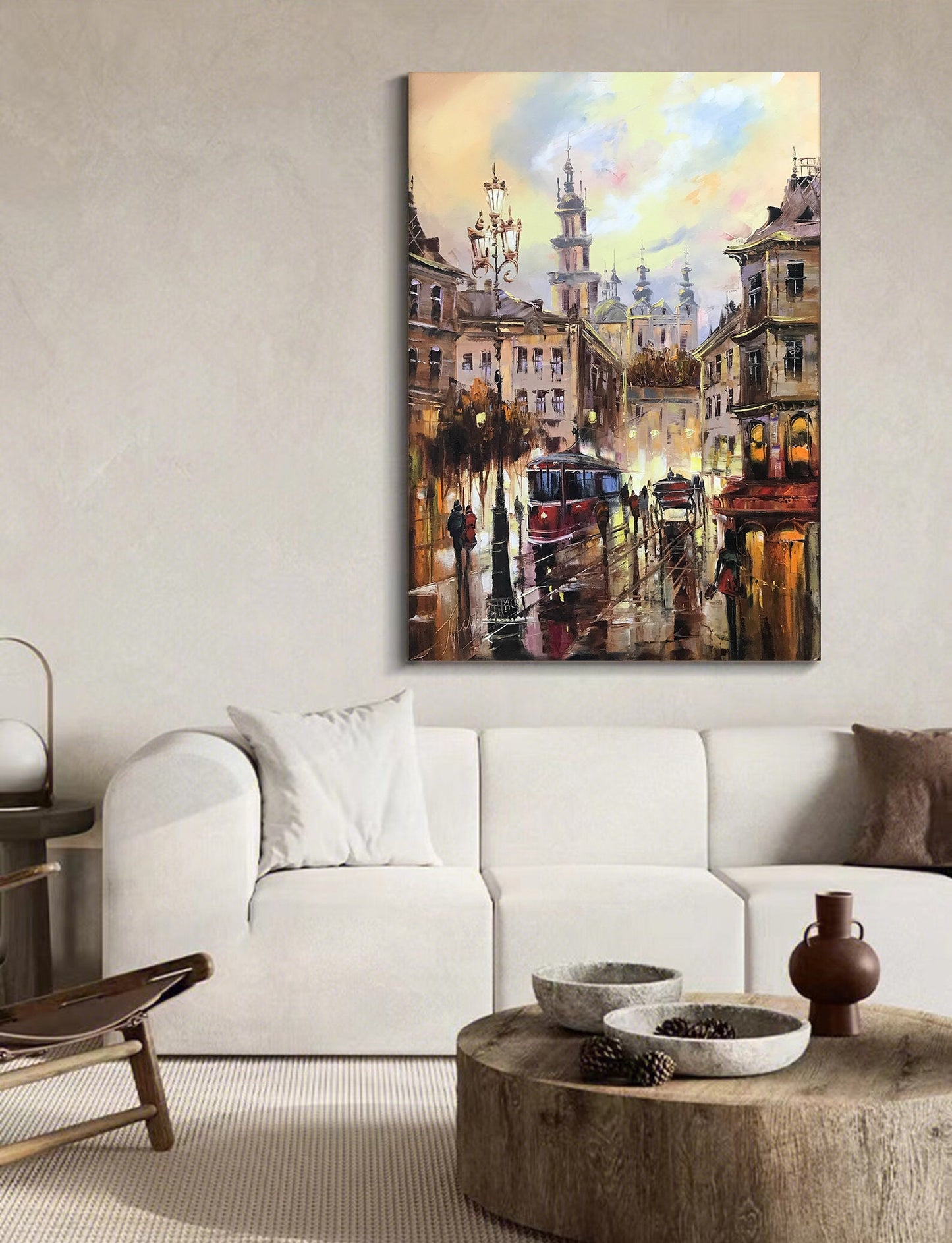 Lviv Ukraine Oil Painting Original Ukraine City Painting on Canvas Ukrainian Artist Paintings Old Town Artwork Ukraine Painting on Canvas