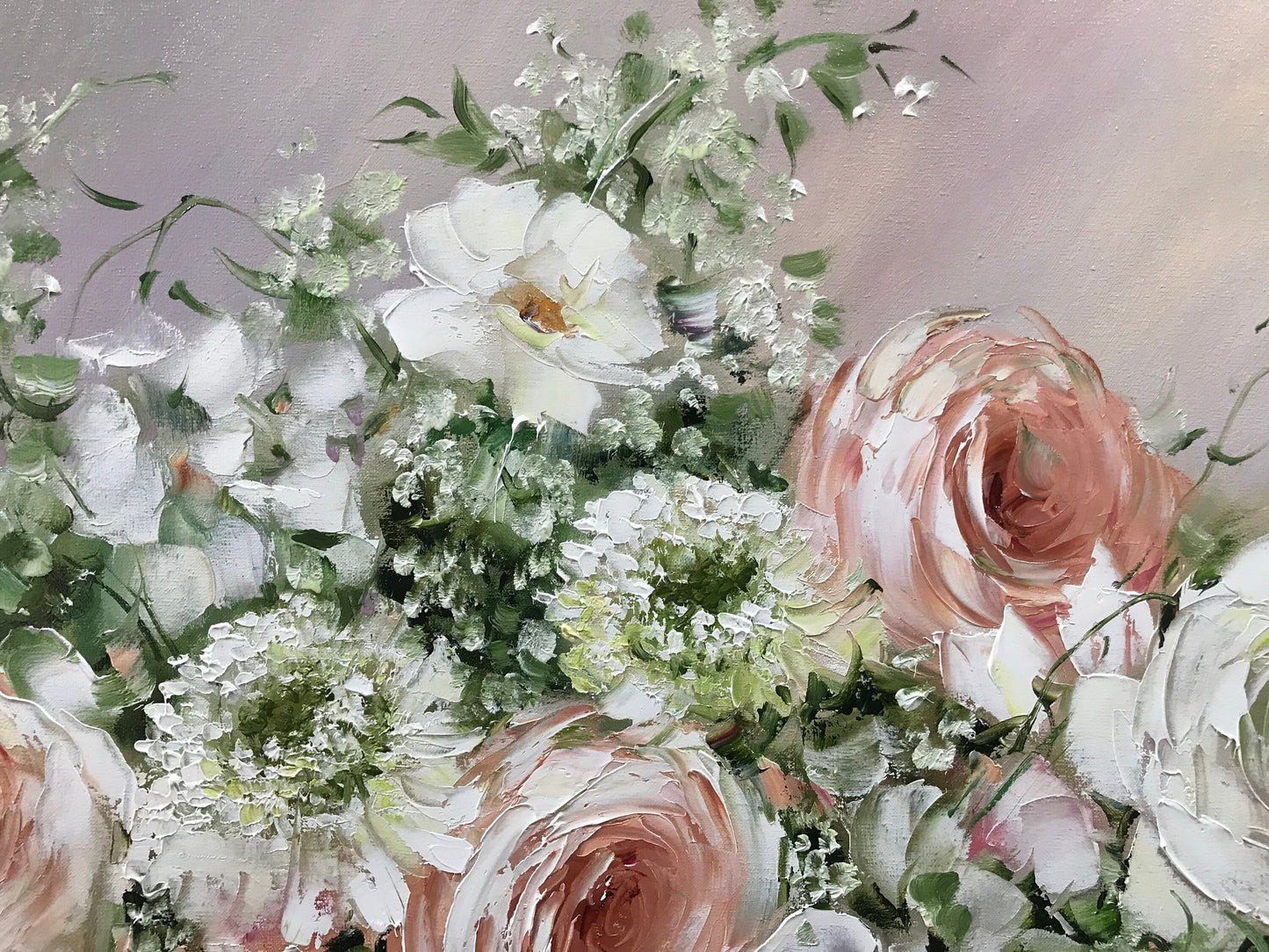 Custom Wedding Bouquet Oil Painting Original Commission Flower Bouquet Painting Parents Wedding Gift Drawing Flowers in Vase Painting Canvas