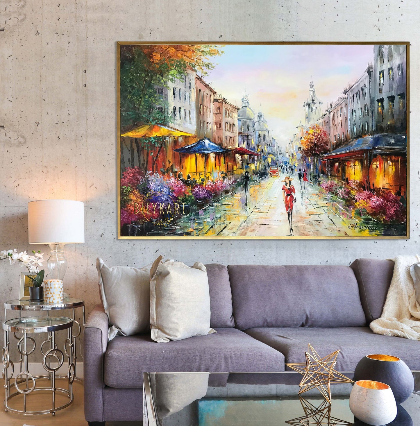 Vibrant Cityscape Painting Original French Street Scene Painting Paris Cafe Art Parisian Painting Paris Artwork Parisian Wall Art