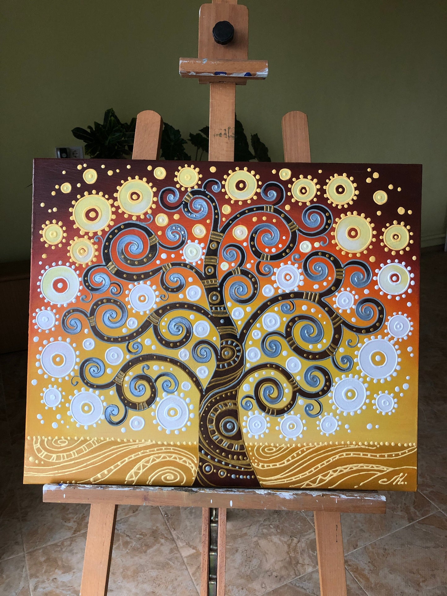 Tree of Life Painting on Canvas Gustav Klimt Reproduction Painting Original Large Golden Tree Wall Art Gustav Klimt Tree of life Artwork