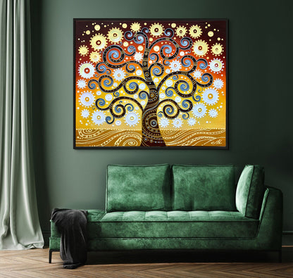 Tree of Life Painting on Canvas Gustav Klimt Reproduction Painting Original Large Golden Tree Wall Art Gustav Klimt Tree of life Artwork