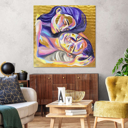 Lovers Painting Original Couple Painting Figurative Wall Art Above Bed Art Love Painting on Canvas Sensual Art Romantic Painting Lovers Art