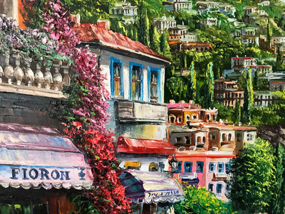 Capri Italy Oil Painting Original Amalfi Coast Painting on Canvas The Most Beautiful Italy Coastal Towns Cities Villages Paintings for Sale