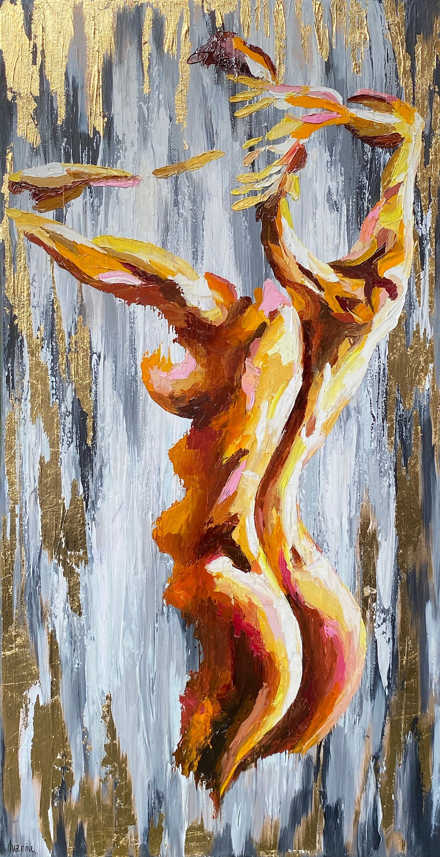 Female Body Painting on Canvas Female Figure Artwork Sexy Nude Woman Oil Painting Abstract Woman Figurative Painting Female Body Artwork