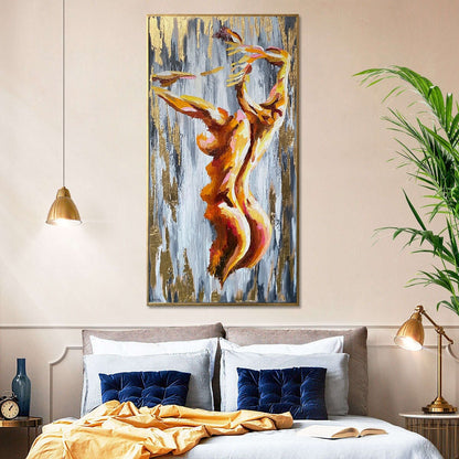 Female Body Painting on Canvas Female Figure Artwork Sexy Nude Woman Oil Painting Abstract Woman Figurative Painting Female Body Artwork