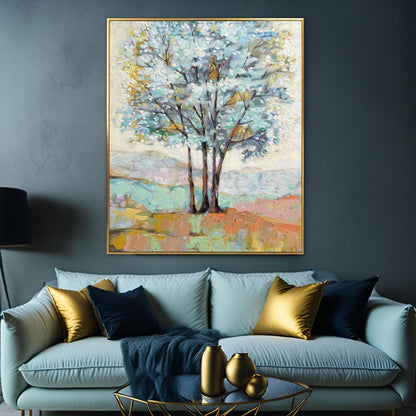 Large Tree of Life Painting Original Abstract Tree Wall Art Canvas Nature Painting Vertical Tree of life Wall Art Solitary Tree Painting