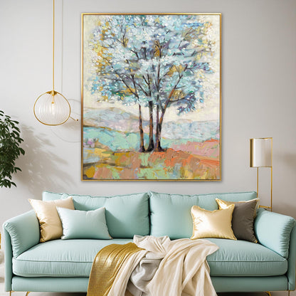 Large Tree of Life Painting Original Abstract Tree Wall Art Canvas Nature Painting Vertical Tree of life Wall Art Solitary Tree Painting