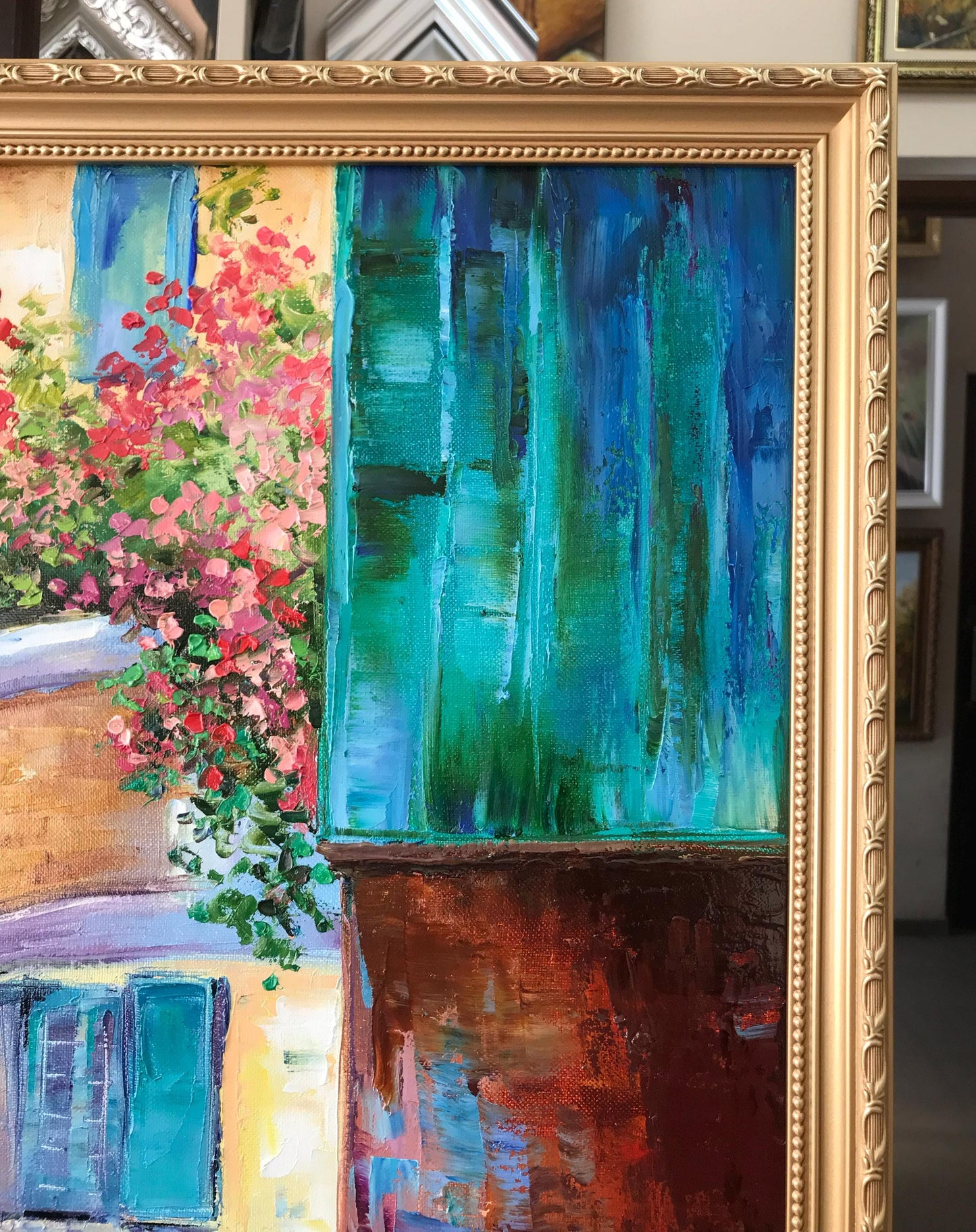 Venetian Painting on Canvas | Original Venice Canal Wall Art | Gondola Boat Oil Painting | Famous Venice Italy Artwork