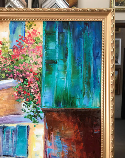 Venetian Painting on Canvas | Original Venice Canal Wall Art | Gondola Boat Oil Painting | Famous Venice Italy Artwork
