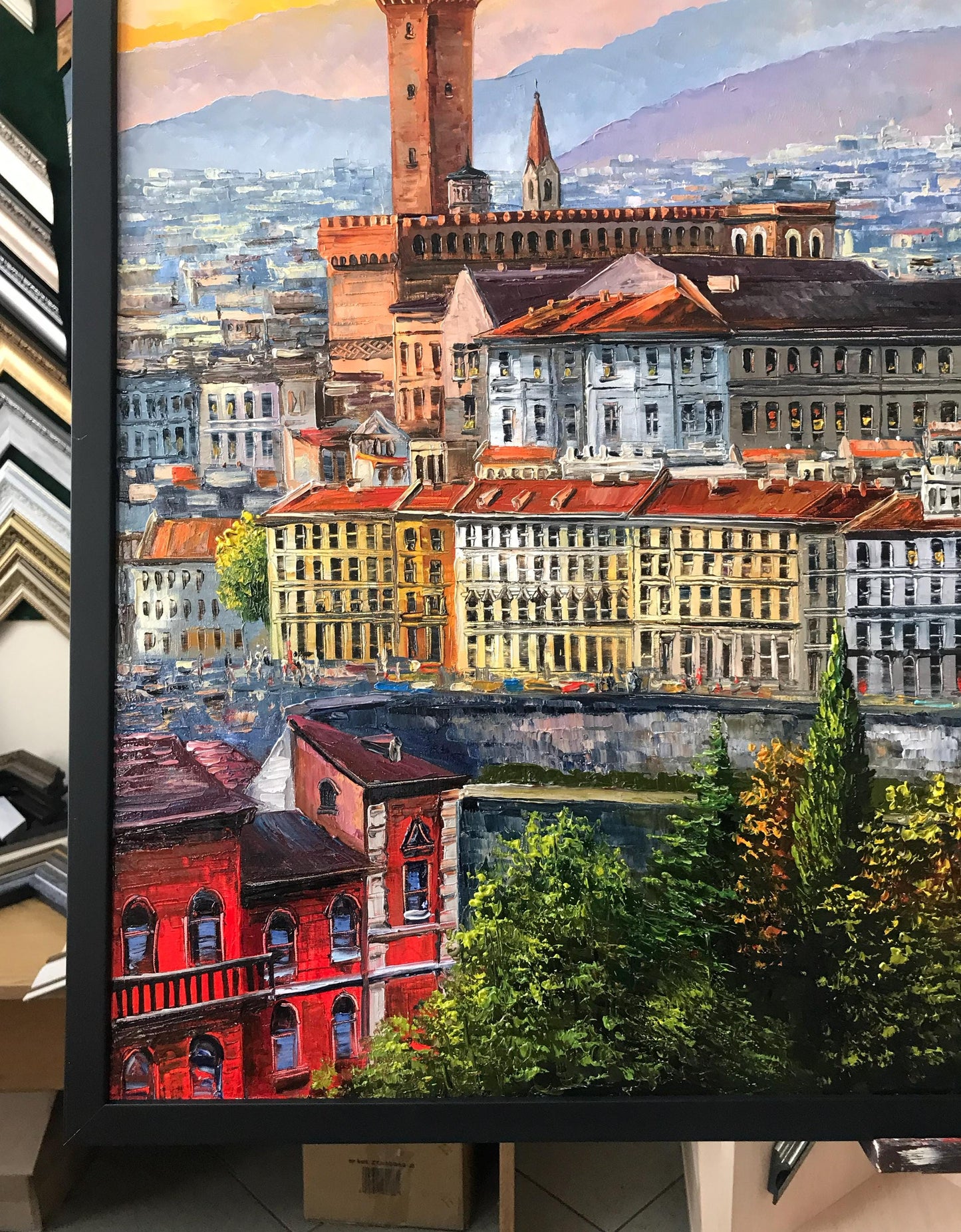 Florence Italy Oil Painting on Canvas Italian City Art Famous Paintings of Florence Italy Artwork Italian Cityscape Classic Painting
