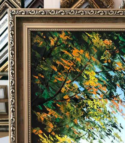 Italian Villa Oil Painting on Canvas, Large Mediterranean Garden Wall Art, Hand Painted Sorrento Artwork