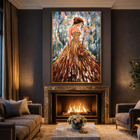 golden prom dresses 2015 Gilded Art Print Abstract Girl for Bedroom — Gold Accent Wall Decor, G –  ArtGold Foil Prints