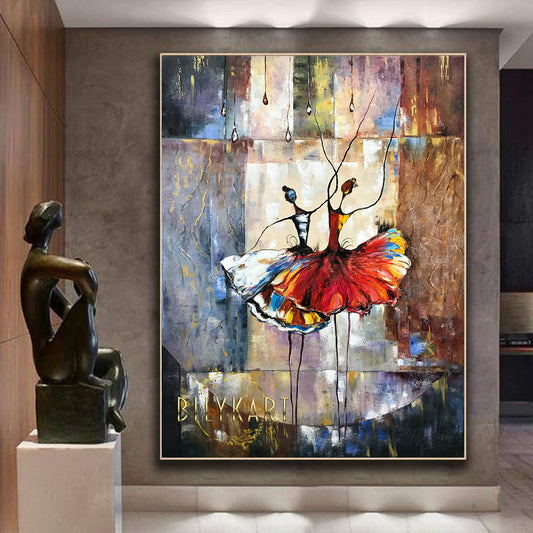 large abstract ballerina painting
