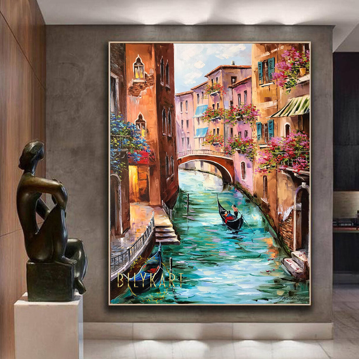 large Venice oil painting
