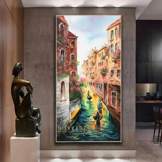 Large Venice Italy Oil Painting Original by BilykArt