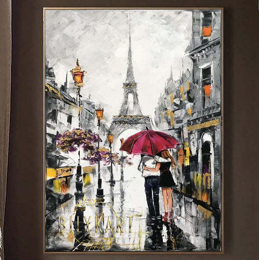 rainy day in paris painting