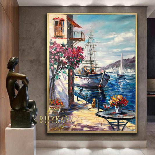 large Italian scenery oil painting by BilykArt