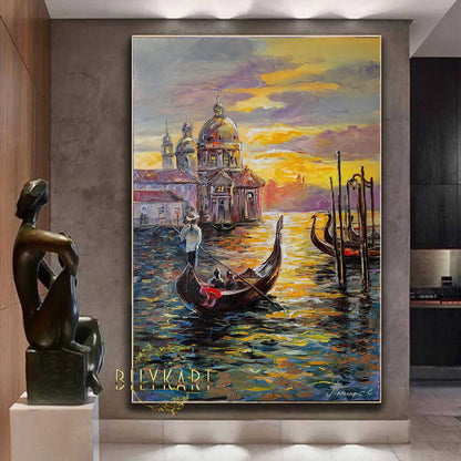 sunset in Venice painting by BilykArt