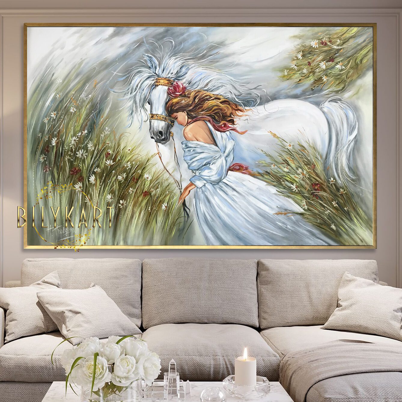 girl and horse painting